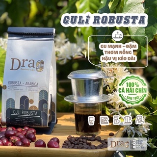 Cà phê Culi Robusta 100% nguyên chất rang mộc, Cà phê sạch hữu cơ, pha phin, pha máy, espresso