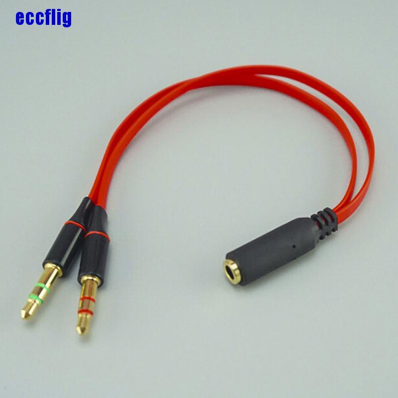 Ecc 1 Bộ Chia Âm Thanh Tai Nghe Từ 1 Cái 3.5 mm Y Splitter 2 Jack Male Sang 1 Female