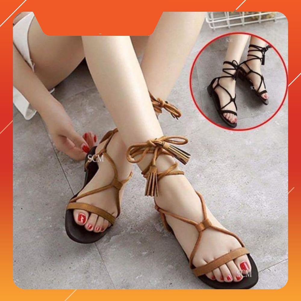 Sandal thắt dây tua rua  [GIẢM GIÁ KHÙNG TỪ SHOPEE]