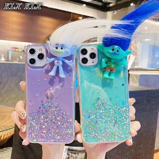 Ốp Điện Thoại Mềm Họa Tiết Búp Bê Troll Lấp Lánh 3D Cho iPhone 12 pro 11 pro Max 6 6S 7 8 Plus X Xs Max XR