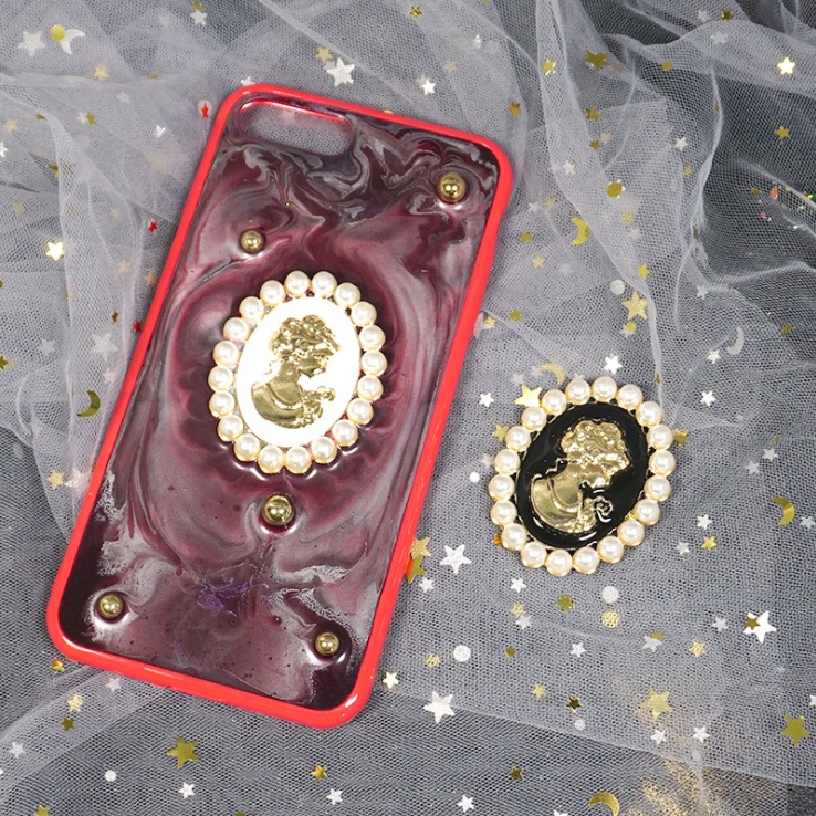 Mẫu charm Venus mặt dây chuyền nạm pearl thích hợp trang trí vỏ ốp điện thoại, DIY