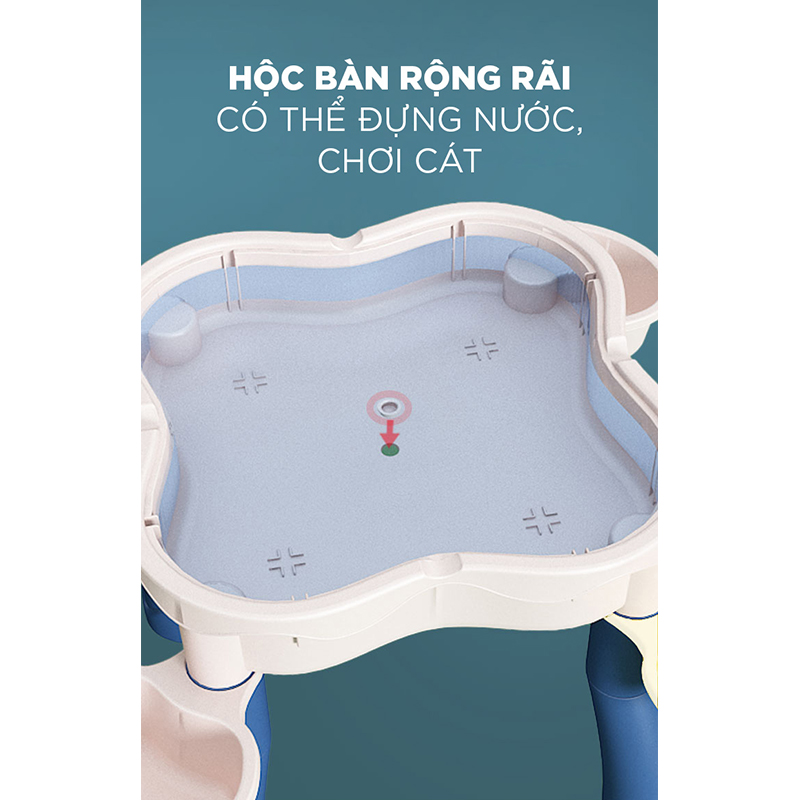 Đồ Chơi Giáo Dục PEEK A BOO Bàn Học Kèm Ghế Cho Bé Size Vừa H602-B