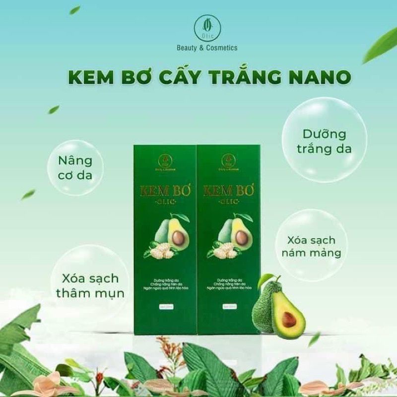 [CHÍNH HÃNG] Kem bơ cấy trắng Nano Olic mới, 20ml (Shop LaVie 91)