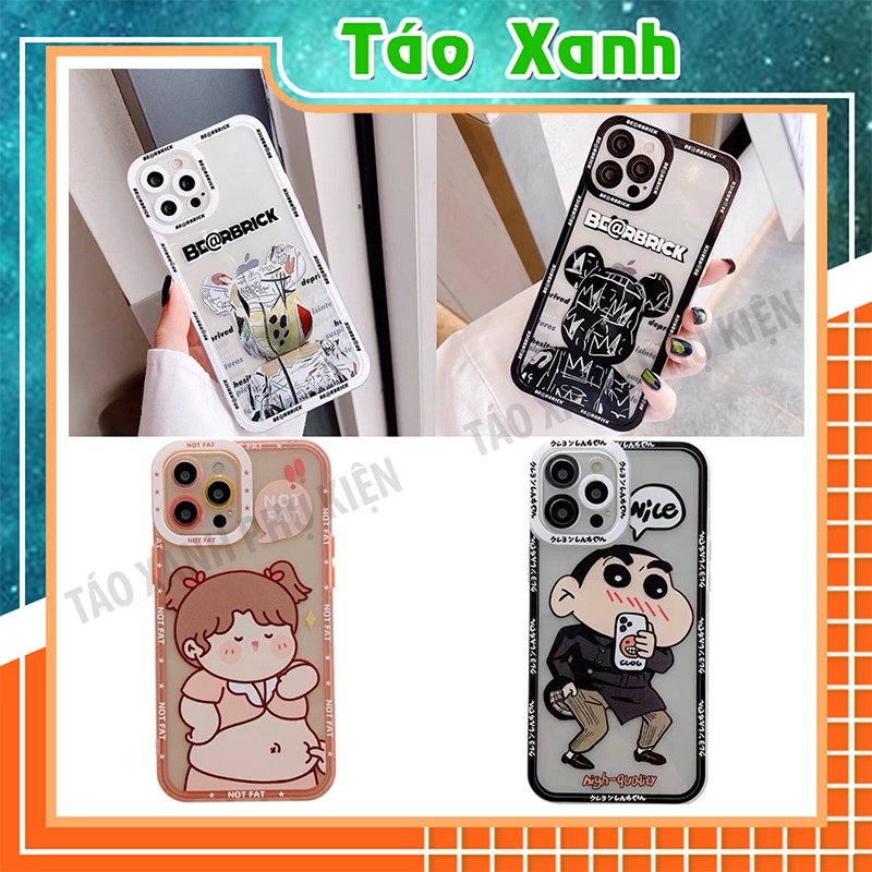 Ốp Lưng Iphone Trong Cạnh Vuông Hot TREND Mới về(VIỀN NỔI)