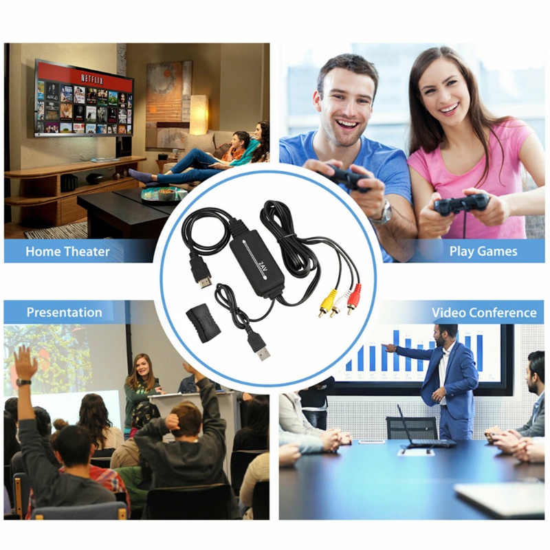 Cáp Chuyển Đổi Alli 1 8m 1080P HDTV Sang 3RCA Cho Hệ Thống Rạp Phim Gia Đình