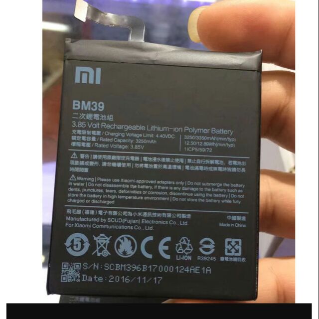 Pin xiaomi BM39(Mi6)