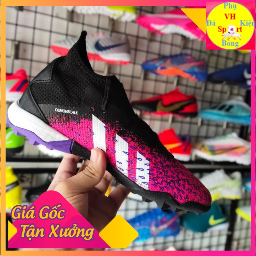 [Hàng mới][Cực HÓT] Giày đá bóng sân cỏ nhân tạo Adidas Predator Freak.3 TF Tím Đen