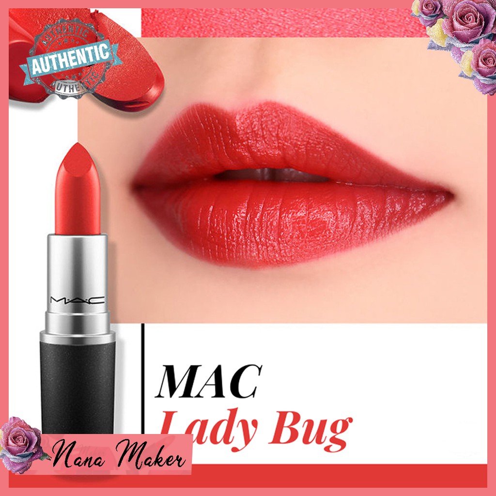 Son MAC Lady Bug 510 Màu Đỏ Hồng – Lustre