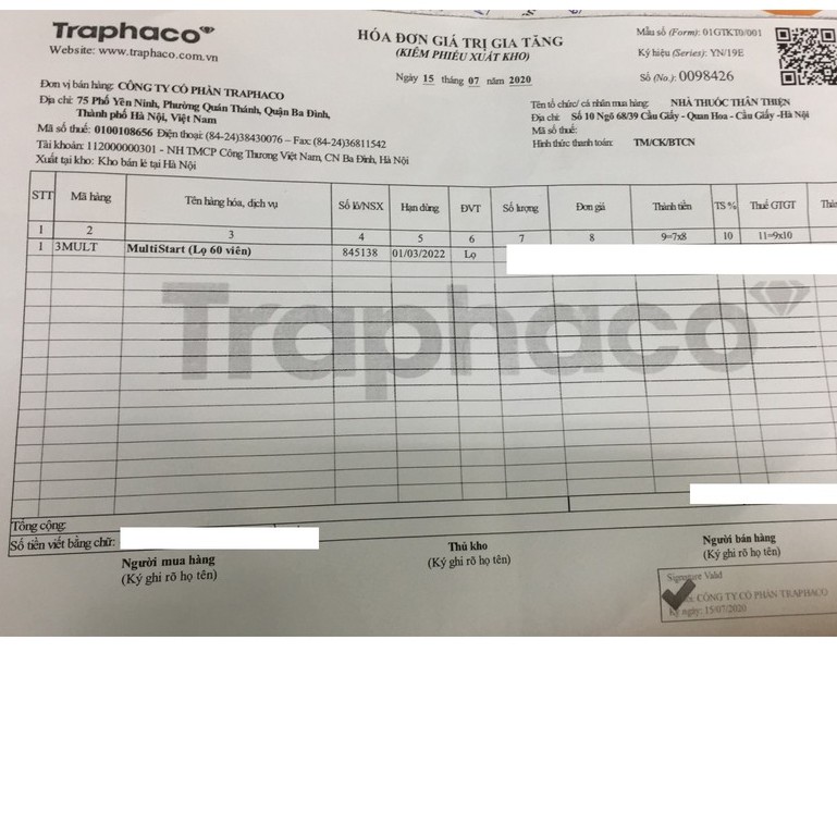 (Nhập Canada) Multistart – Hỗ trợ bổ sung các vitamin và khoáng chất  tăng cường đề kháng (Hộp 60v)