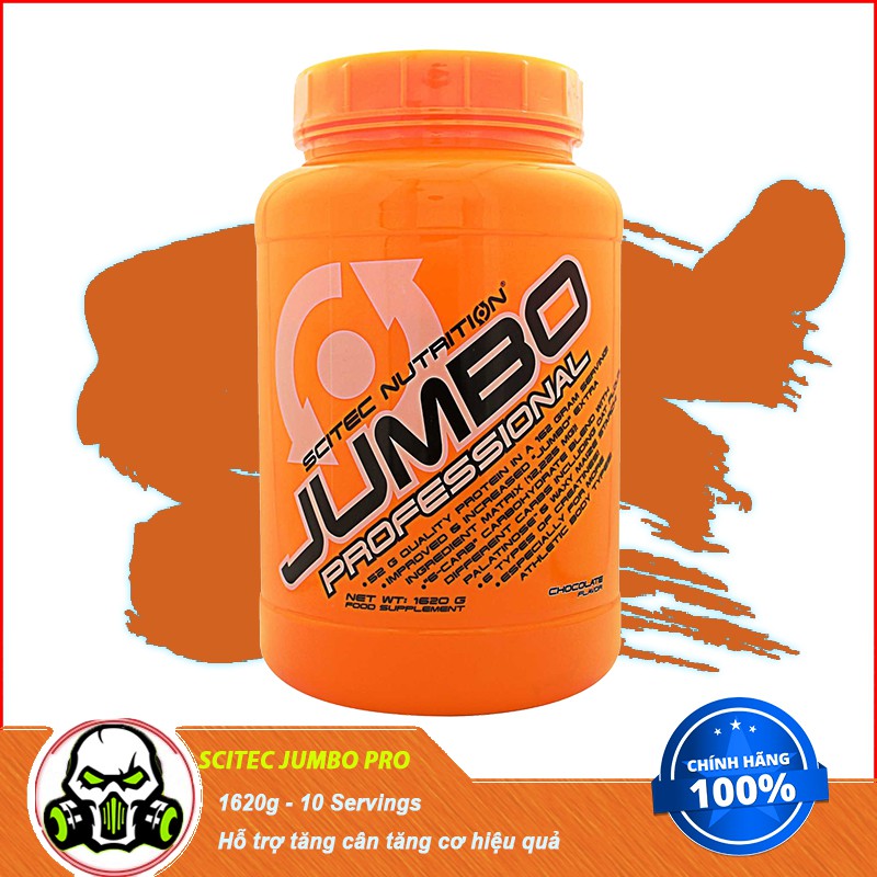 Sữa Tăng Cân Tăng Cơ Cho Người Tập Gym Scitec Nutrition Jumbo Professional (1620Gram) - Authentic 100%