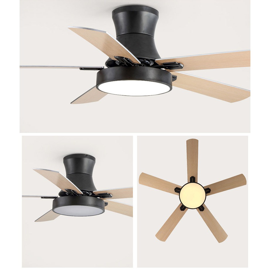 Quạt Trần Đèn dành cho Trần Nhà Thấp - Đèn Quạt trần Bắc Âu XH-102