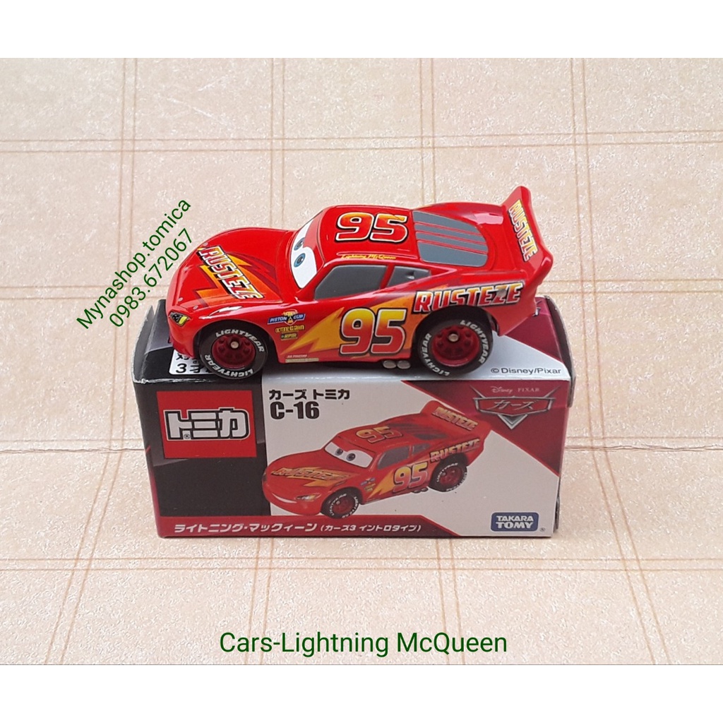 Xe mô hình tĩnh tomica cars - Lightning McQueen - có hộp như hình - tặng hộp nhựa PVC