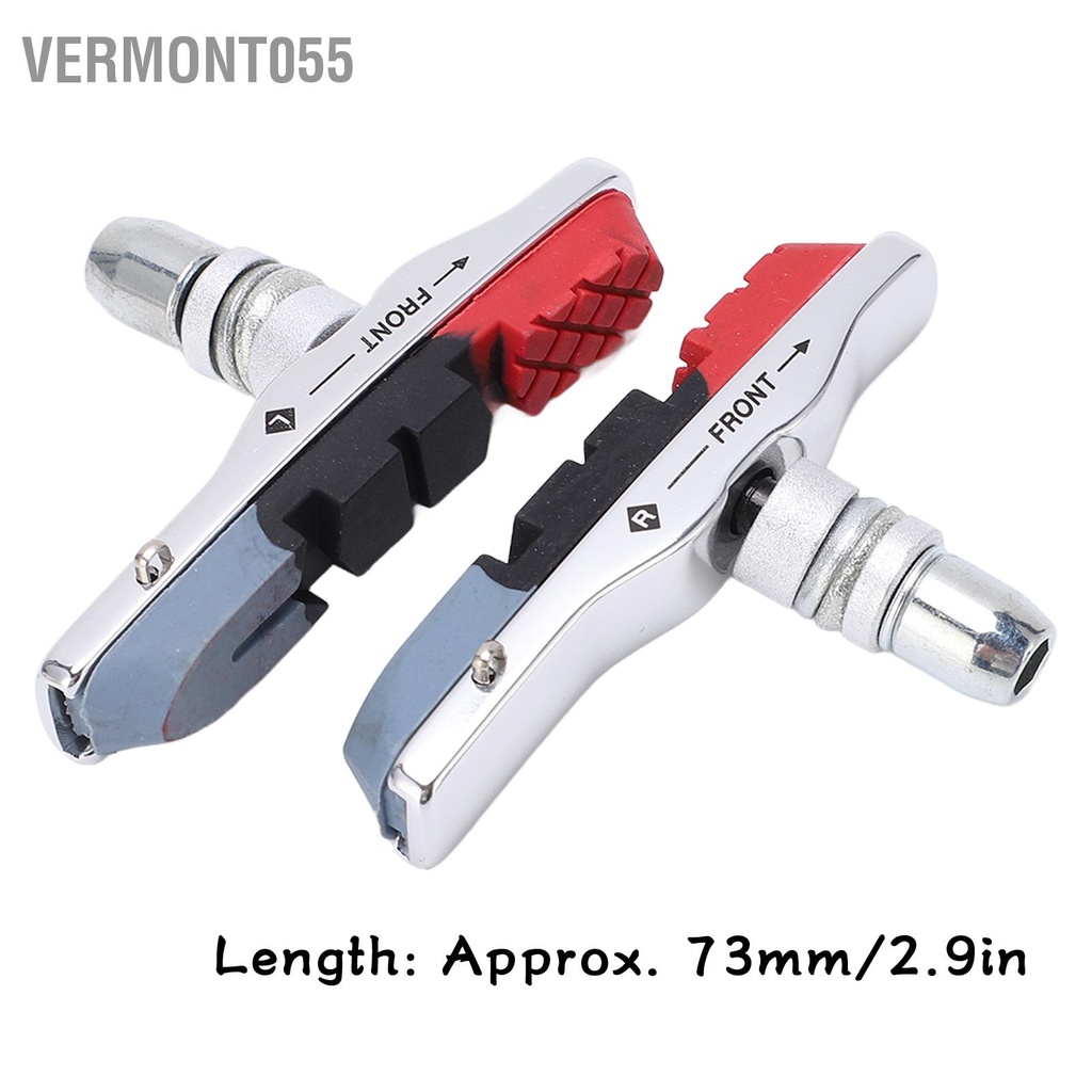 Vermont055 Miếng đệm phanh xe đạp Thay thế 73mm 3 màu Giảm tiếng ồn V cho leo núi