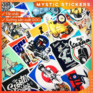 [ Xe VESPA] 63 Sticker chống nước dán  laptop vali xe mũ bảo hiểm nhà cửa ...
