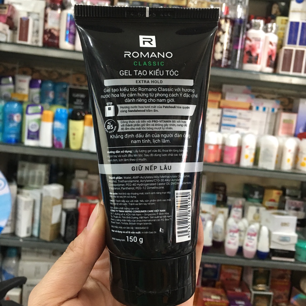 Gel vuốt tóc Romano Classic giữ nếp lâu 150g