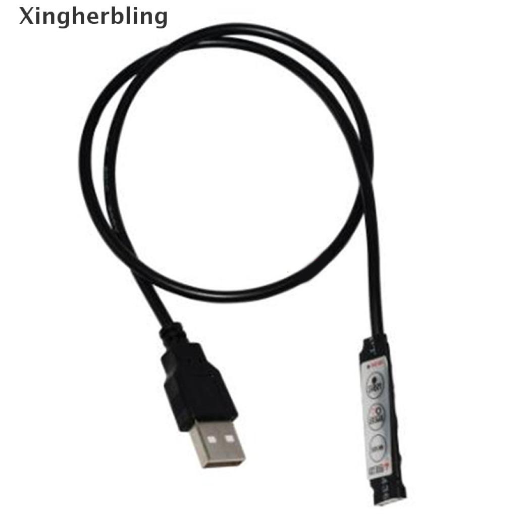 Dây Cáp Kết Nối Usb Với 3 Nút Bấm 4 Chấu Cho Dải Đèn Led Rgb