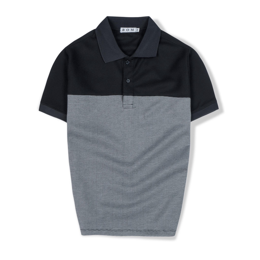 ÁO THUN POLO NAM CỔ BẺ PHỐI NGỰC VẢI TỔ ONG COTTON CAO CẤP