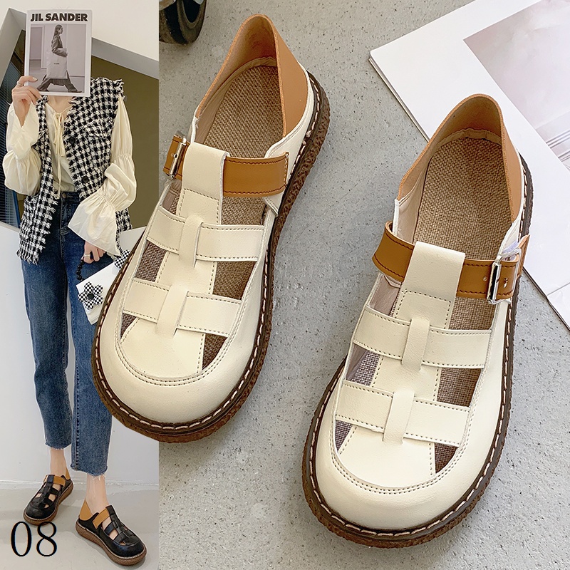 Dép Sandal Đục Lỗ Đế Bằng Mềm Mại Chống Trượt Thời Trang Mùa Hè Cho Mẹ Bầu