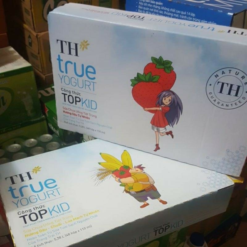 Thùng Sữa topkid TH True milk 110ml 12dây * 48 hộp các vị