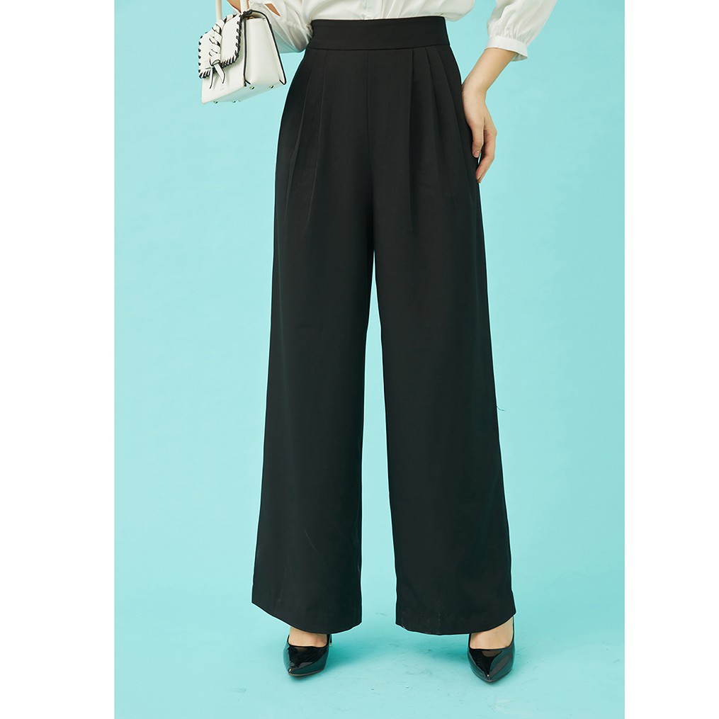 Quần tây nữ 92WEAR 3 màu, ống rộng thiết kế cúc cài bên sườn QAA1488 | BigBuy360 - bigbuy360.vn