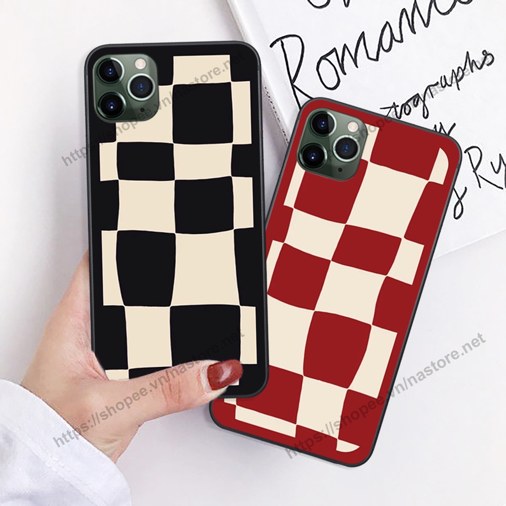 Ốp lưng Iphone 12 -IPHONE 12 PRO-IPHONE 12 MINI-IPHONE 12 PRO MAX mặt cười, họa tiết caro đơn giản đẹp cute
