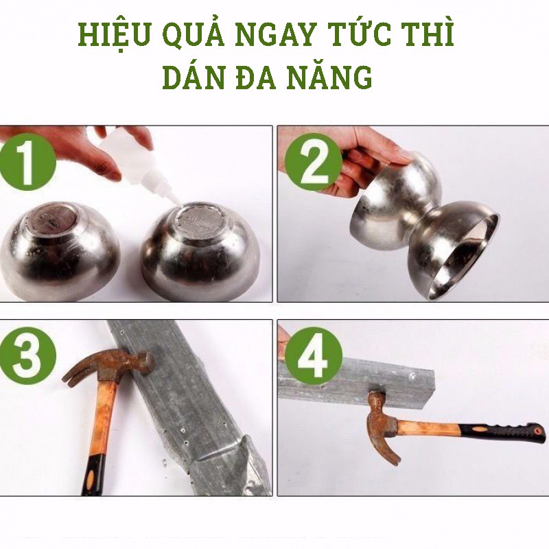 Keo dán đa năng siêu dính nhiều chất liệu, dán gỗ, thuỷ tinh, kim loại, đồ thủ công - Việt Linh Store