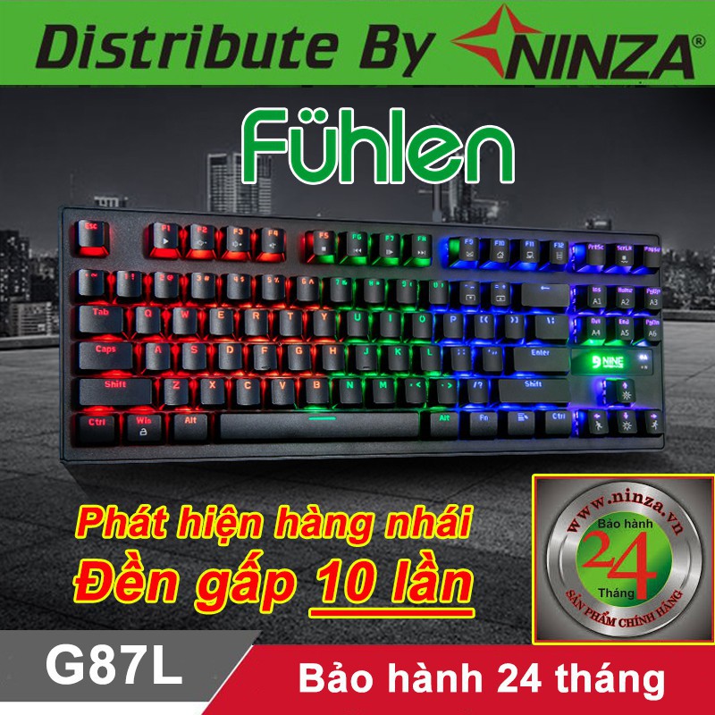 Bàn phím cơ Fuhlen G87L [Bảo hành 24 tháng] ♥️Freeship♥️ Phím cơ Gaming Fuhlen Subverter M87S