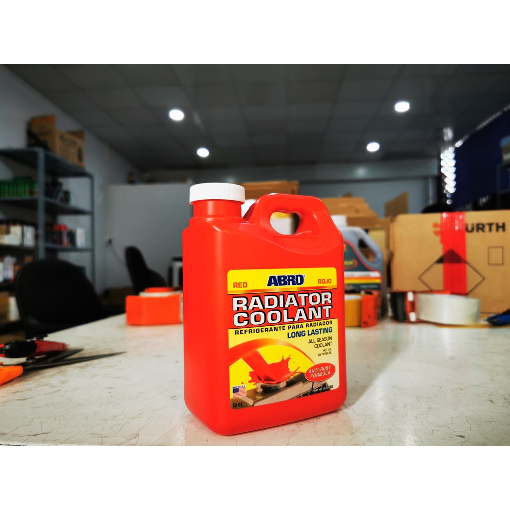Nước Làm Mát Động Cơ Cho Ô Tô Và Cả Xe Máy Abro Coolant (Đỏ) Made in USA 946ml