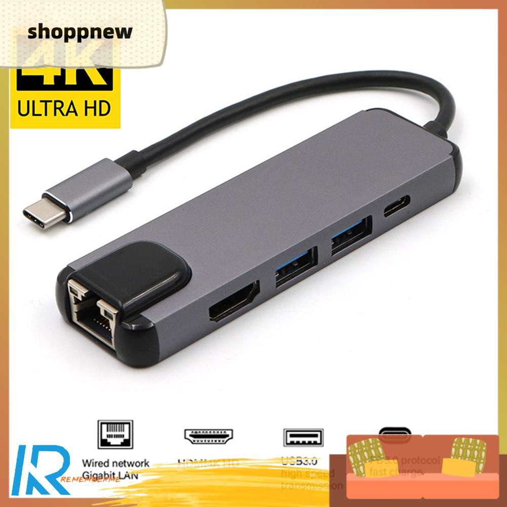 Bộ Chuyển Đổi Hdmi Sang 2 Usb 3.0 / Gigabit Lan Rj45 5 Trong 1