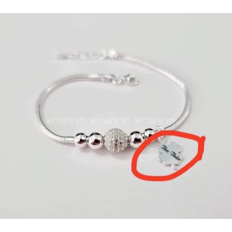 Lắc bạc cho mẹ và bé có khắc tên theo yêu cầu