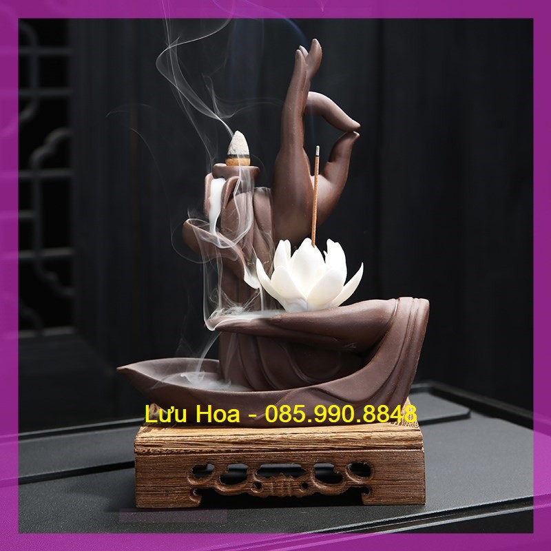 Thác xông trầm, đốt trầm, thác khói ngược Bàn Tay Phật - Trừ tà khí, hút tài lộc . | BigBuy360 - bigbuy360.vn