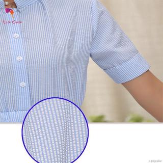 Đầm sơ mi kẻ sọc thời trang cho nữ