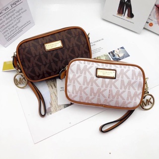 Túi Mk mini đeo chéo 2 ngăn hai màu như hình