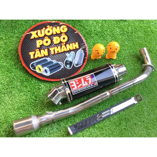 Bộ pô yosimura đen full cổ sirius rc, jupiter, taurus