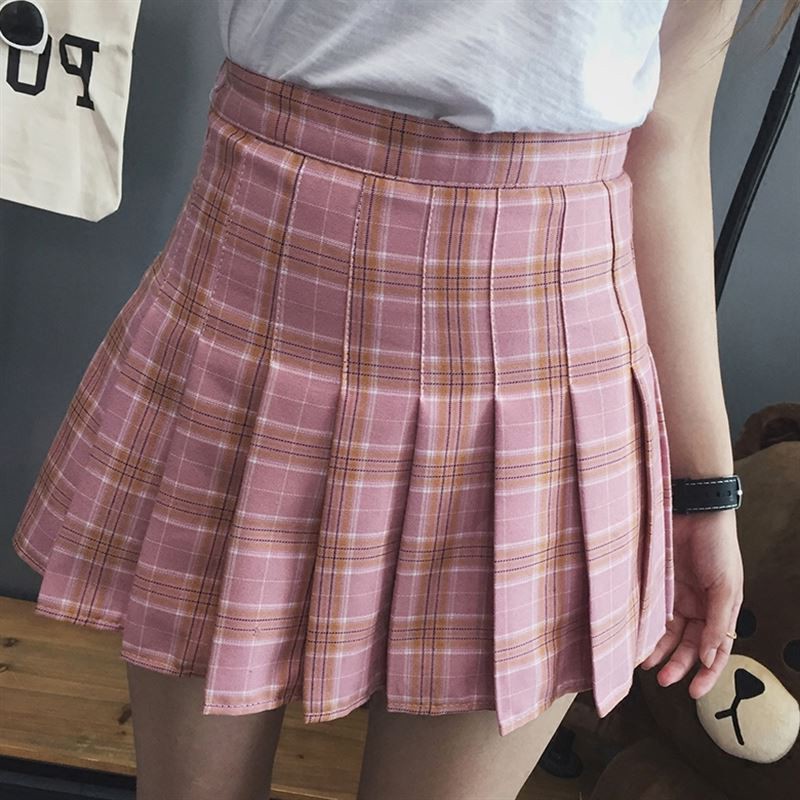 Chân Váy Tennis Skirt Caro Korea, chân váy ngắn cạp cao
