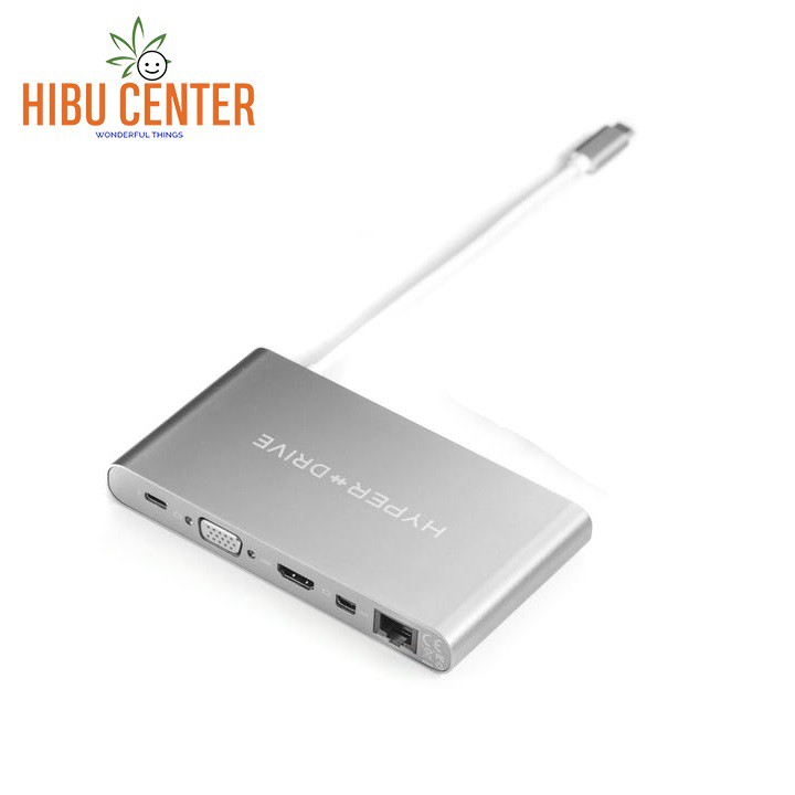 [Cho Macbook] HUB USB-C Cổng chuyển Hyperdrive Ultimate USB-C Devices GN30 - All in one - Follow HIBUCENTER Giảm 5%