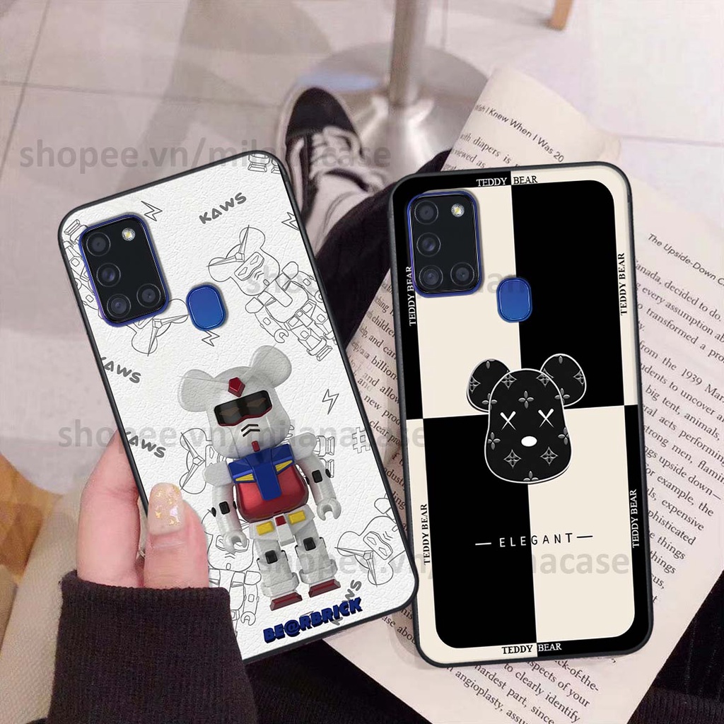 Ốp Samsung A21s gấu be@rBrick gấu Teddy Kaws siêu đẹp, phong cách, cá tính