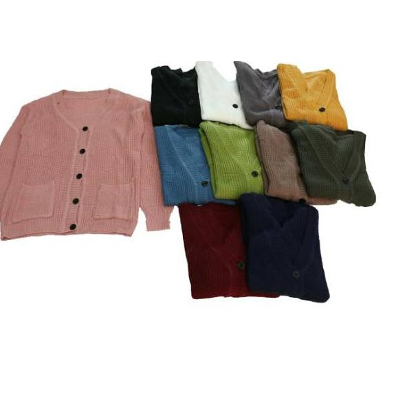 Áo Khoác Cardigan Dệt Kim Cỡ Lớn Họa Tiết Emporer Màu Xanh Quân Đội Thời Trang Mới Cho Nữ