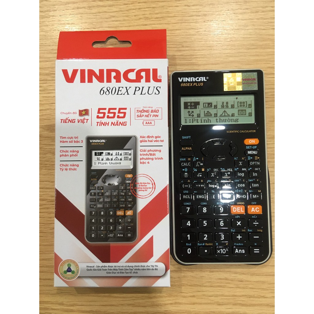 Máy tính học sinh Vinacal 680EX PLUS Chính Hãng Tốc Độ Gấp 3 Lần Casio 580 VNX