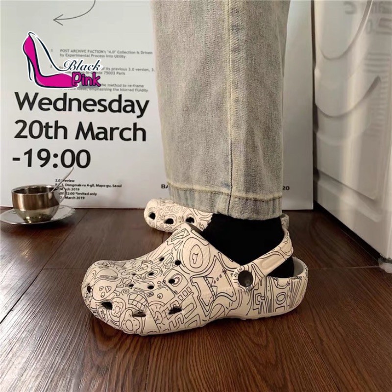 Dép cross hoạ tiết mẫu mới cho cả nam và nữ (ảnh thật ở cuối), Mã: D081