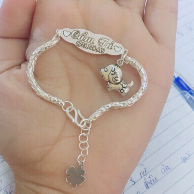 💥💥 Lắc tay bạc đẹp khắc tên, số đt, ngày sinh, thêm 12 con giáp...cho bé yêu | BigBuy360 - bigbuy360.vn