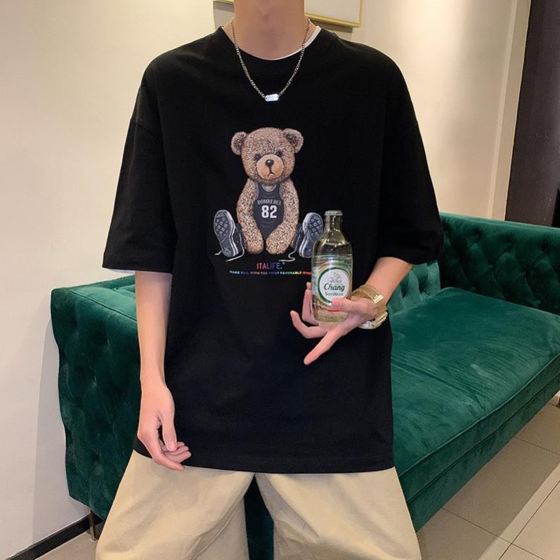 Áo Thun Thời Trang Unisex , Áo Thun Nam Nữ Hình Gấu 82 Đáng Yêu LH30 .. | BigBuy360 - bigbuy360.vn