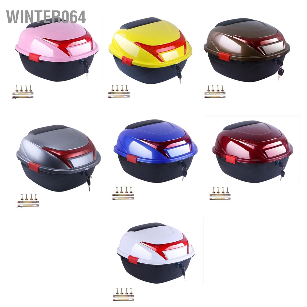 Hộp sau xe máy Mũ bảo hiểm đựng hành lý trên cùng Dung tích lớn Phổ biến cho Điện thoại Winter064