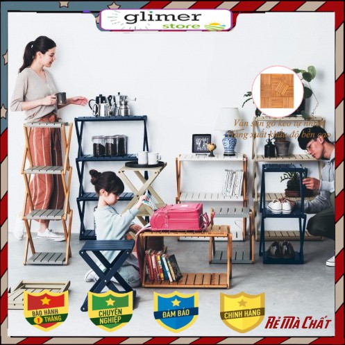 Kệ Tab Đầu Giường 3 Tầng Gỗ Keo Nhập Khẩu Kích Thước 600x 310x 630 mm -Giá kệ nhiều tầng đa năng gấp xếp gọn nhẹ,dễ sử..