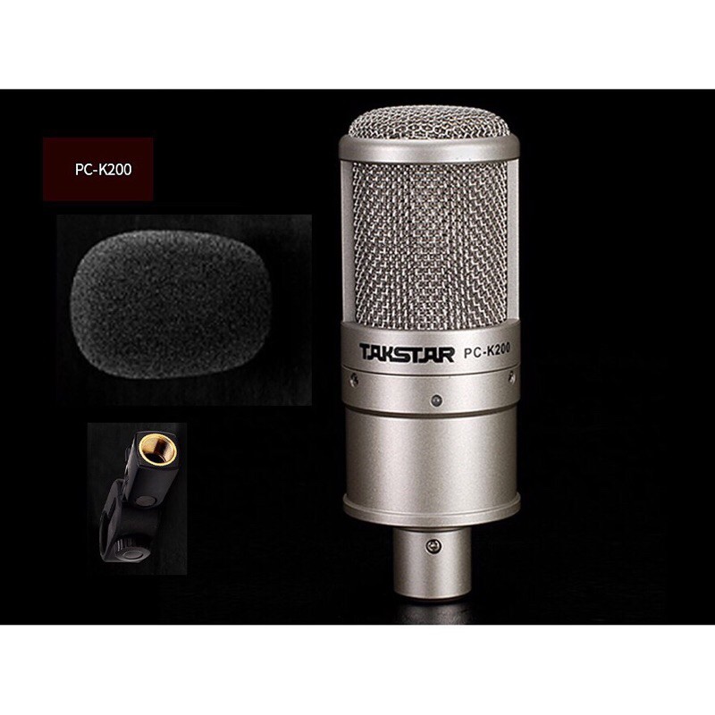 Takstar PC - K200 Micro thu âm chuyên nghiệp, mic livestream hát karaoke