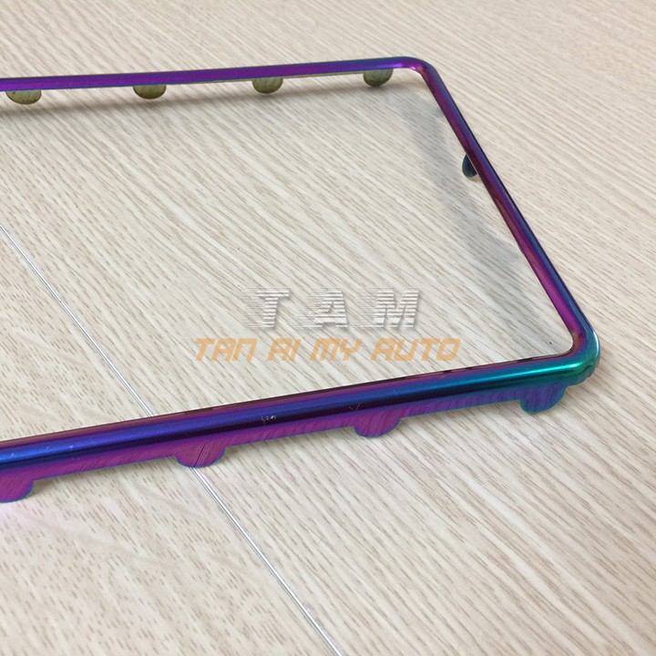 Khung trang trí biển số xe máy xe đạp điện có kính và viền 7 màu hót nhất  2023