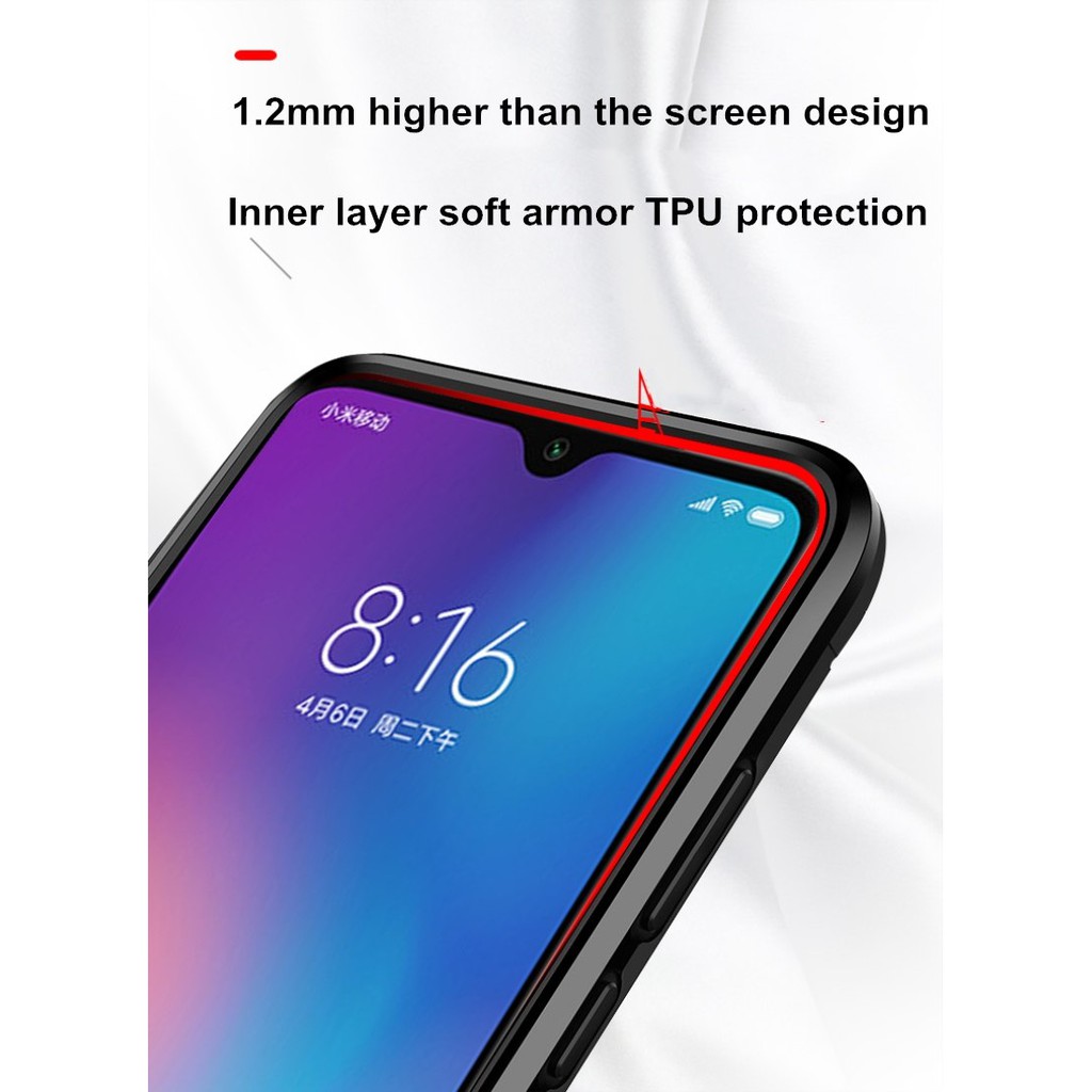 Xiaomi Mi 9 Mi9 - Ốp lưng chống sốc Iron Man Iring - Bo viền 1.2mm - Bo viền Camera máy