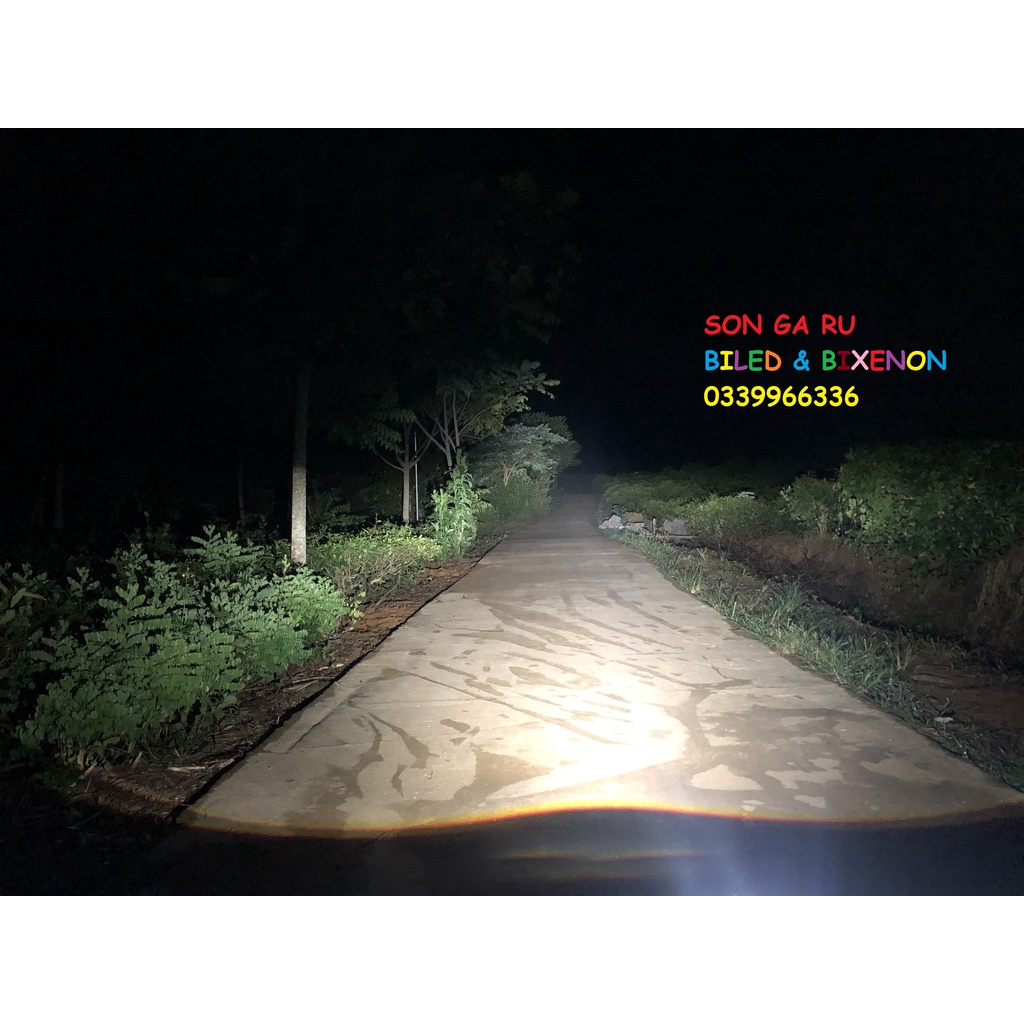 Bi led TIGER V30 plus lens Xanh Tím 3 inch  đui xoáy H4 H7 H11