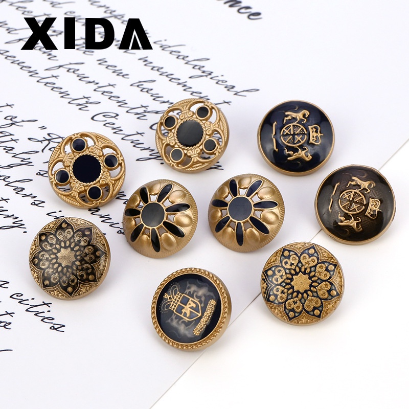 Set 10 nút áo khoác blazer bằng kim loại 21mm