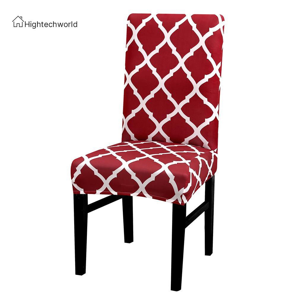 Hightechworld Stretch Geometry Print Modern Chair Cover Removable Hotel Party Slipcover